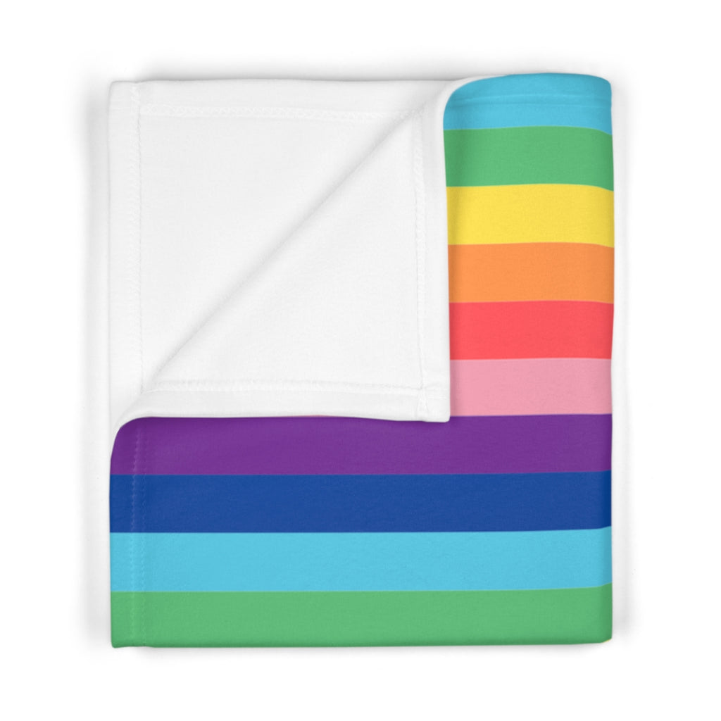 Rainbow Chunk Fleece Baby Blanket