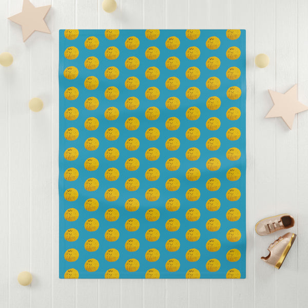 Happy Sun by Arwen Fleece Baby Blanket