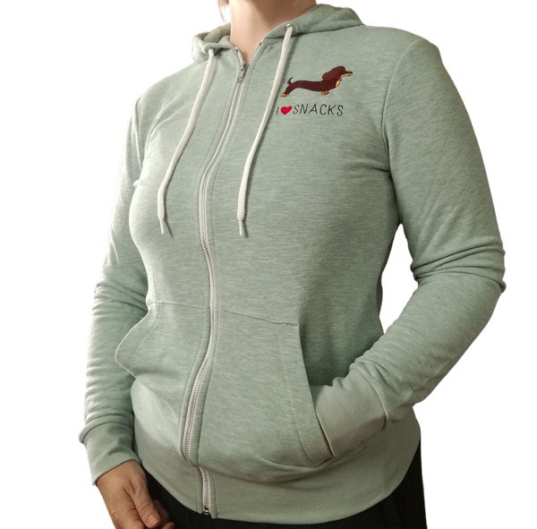 I Love Snacks slim fit hoodie