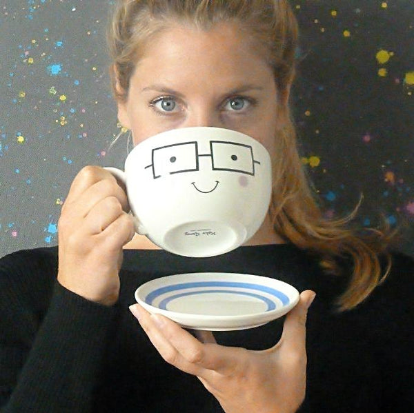 Geeky Tea Cup & Saucer - Kate Garey