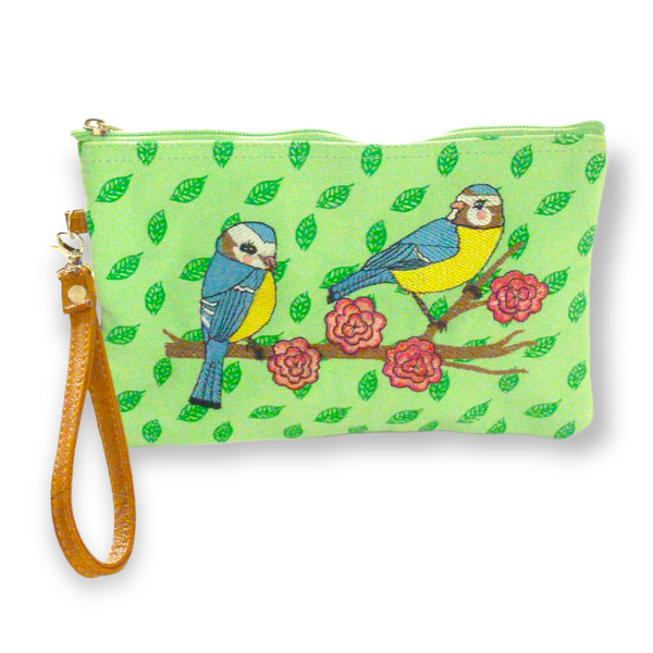 Blue Tits Cosmetic Pouch / Clutch
