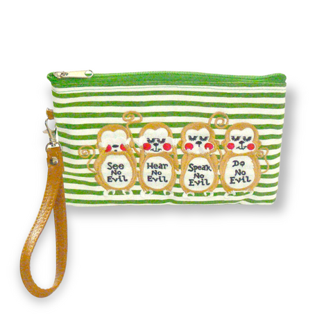 Wise Monkeys Cosmetic Pouch / Clutch