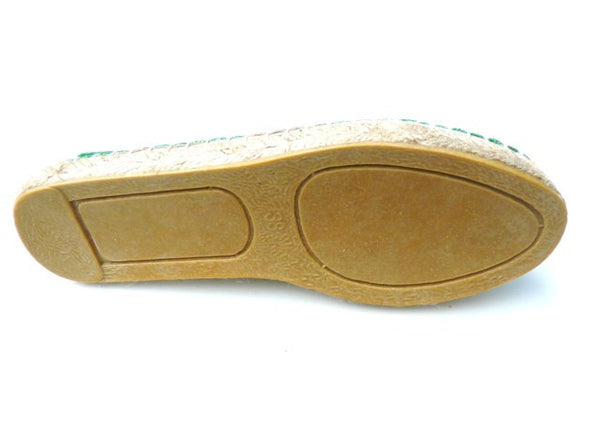 Lucky Clover Gold Glitter Espadrilles - Kate Garey