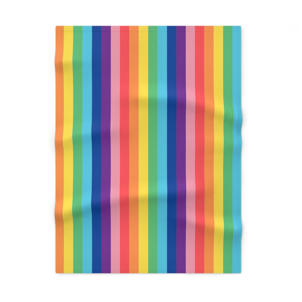 Rainbow Chunk Fleece Baby Blanket