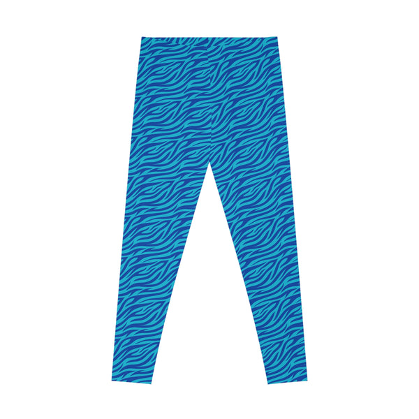 Blue animal print leggings