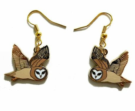 Barn Owl Earrings - Kate Garey
