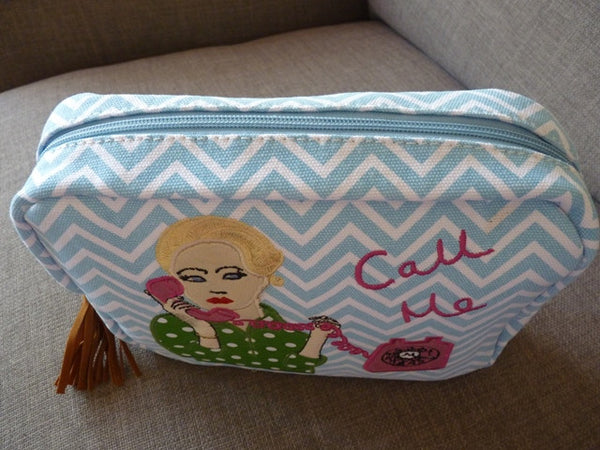 Call Me Large Cosmetic Bag - Kate Garey