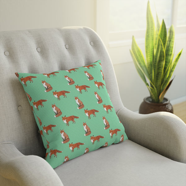 Fox print cushion
