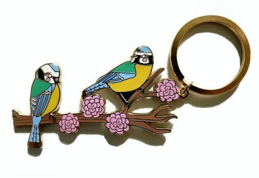 Blue Tits Keyring - Kate Garey