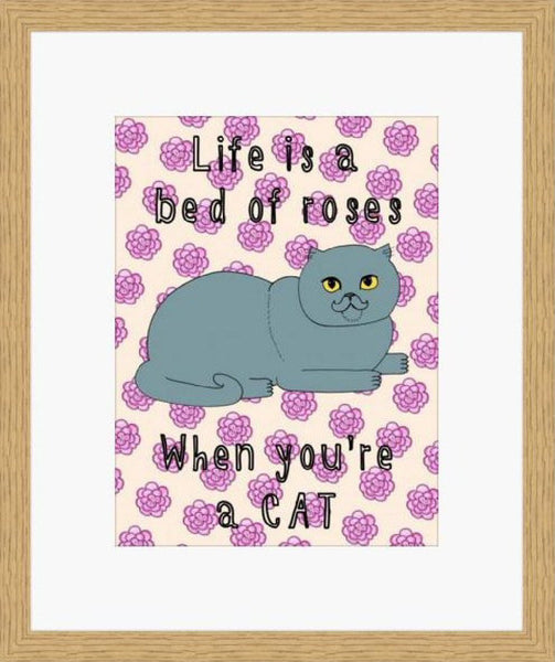 Cats Rosie Life A4 Print - Kate Garey
