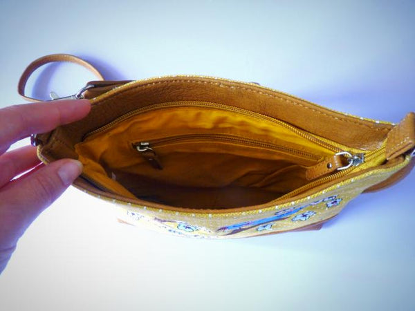 Blue Bird Over Shoulder Bag - Kate Garey