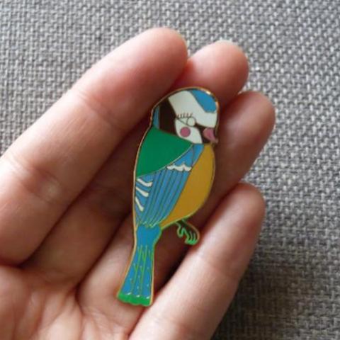 Blue Tit Pin - Kate Garey