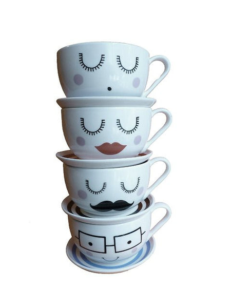 Geeky Tea Cup & Saucer - Kate Garey