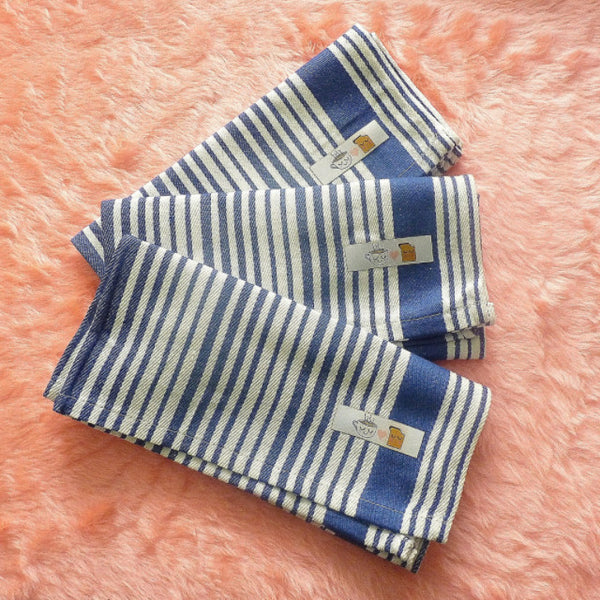 Tea & Toast Stripe Tea Towel - Pack of 3 - Kate Garey