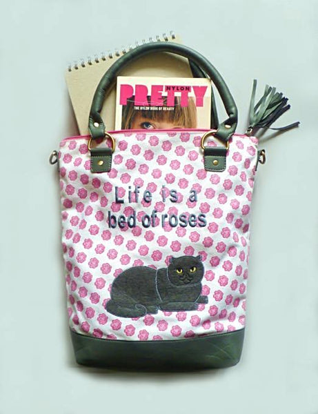 Rosy Cat Canvas Tote - Kate Garey