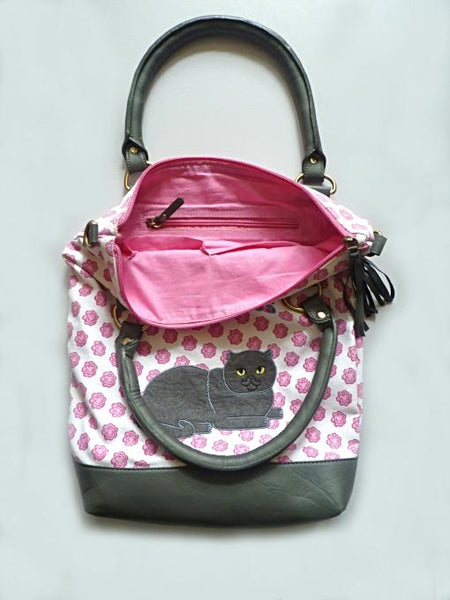 Rosy Cat Canvas Tote - Kate Garey